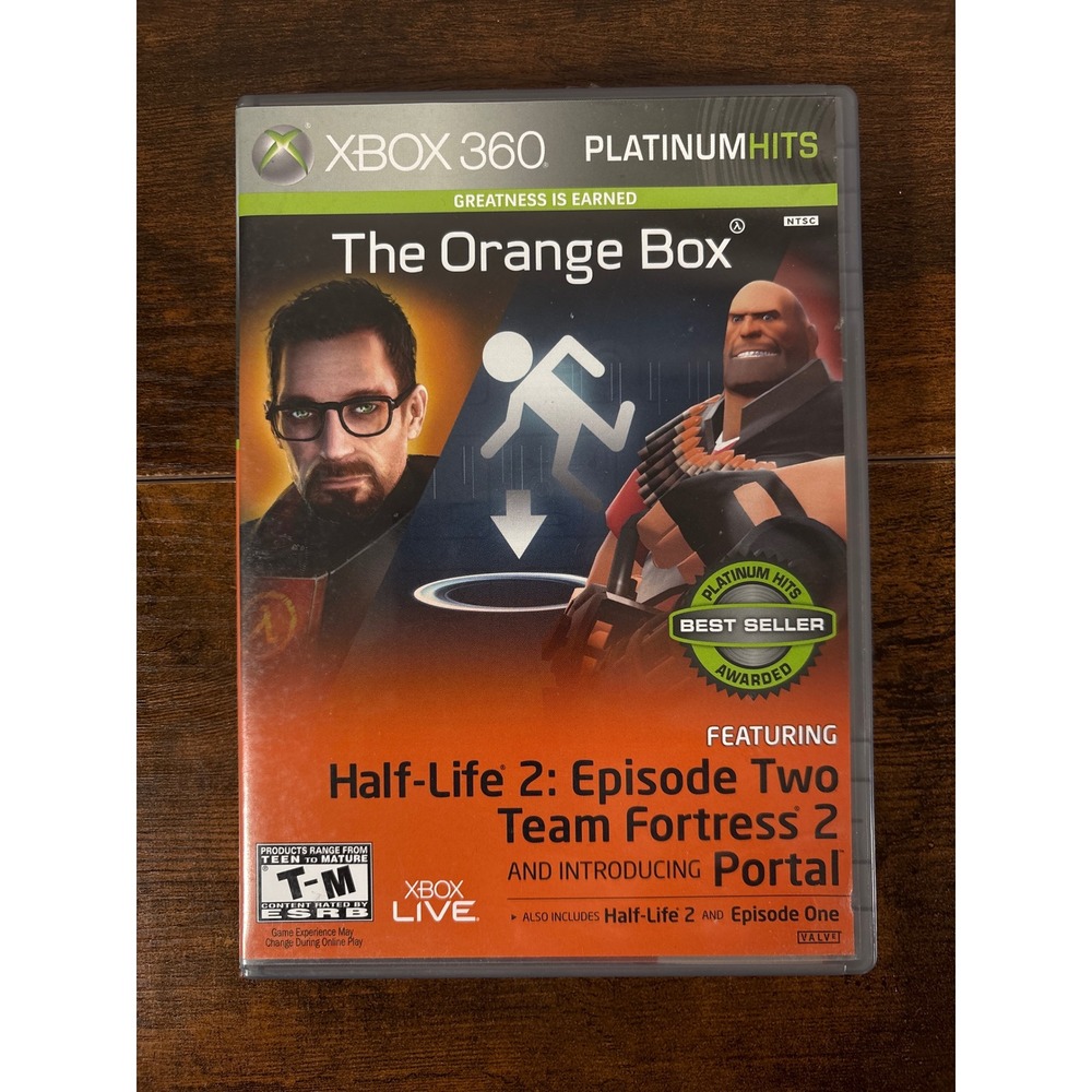 The Orange Box Microsoft Xbox 360 Platinum Hits Half-Life 2 Portal TF2 Valve